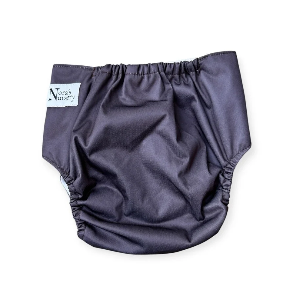 Nora's Nursery Cloth Diapers Set 4 Pocket Covers 1 Bamboo Insert Earth Tones